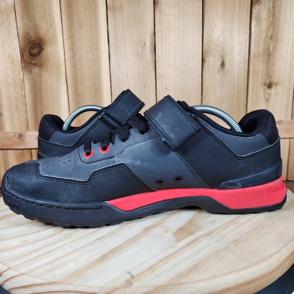 Five Ten Kestrel Lace Shoes Mens 10.5 Black Red MTB Clipless SPD Stealth Bike - Picture 6 of 10
